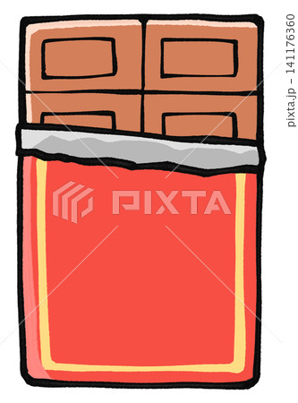 四角いチョコレートのイラスト 四角いチョコレートのイラスト 141176360