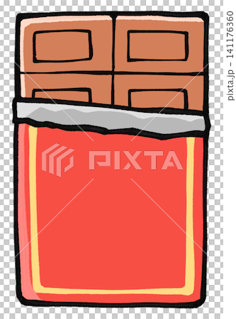 四角いチョコレートのイラスト 四角いチョコレートのイラスト 141176360
