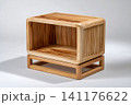 Wooden nightstand showcasing modern craftsmanship and home decor 141176622