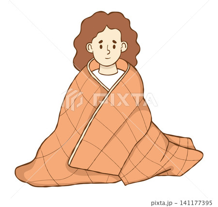 Neurodiversity. Cute Girl Wrapped in Weighted Blanket. Therapy Autism. Sensory Regulation. ASD Anxiety Relief Calming Deep Pressure. Self-care and Recovery. Colored Hand Drawn. Vector Illustration. Neurodiversity. Cute Girl Wrapped in Weighted Blanket. Therapy Autism. Sensory Regulation. ASD Anxiety Relief Calming Deep Pressure. Self-care and Recovery. Colored Hand Drawn. Vector Illustration. 141177395
