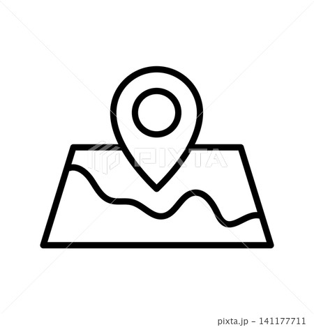 map icon vector design template in white background map icon vector design template in white background 141177711