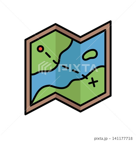map icon vector design template in white background map icon vector design template in white background 141177718