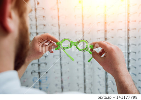 Trial frame. Test glasses. Optometry. Trial frame. Test glasses. Optometry. 141177799