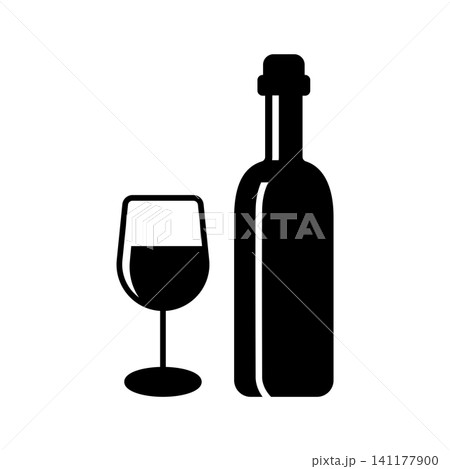 wine icon vector design template in white background 141177900