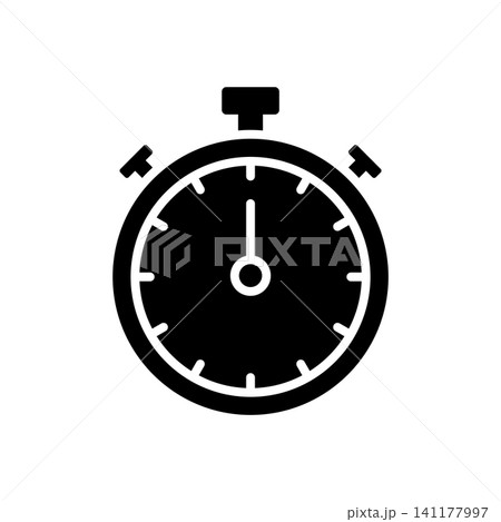 stopwatch icon vector design template in white background stopwatch icon vector design template in white background 141177997