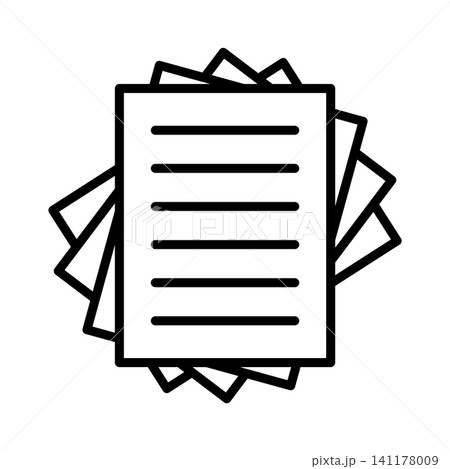 stack of paper icon vector design template in white background stack of paper icon vector design template in white background 141178009