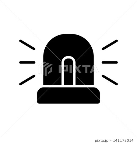 siren - alarm icon vector design template in white background siren - alarm icon vector design template in white background 141178014