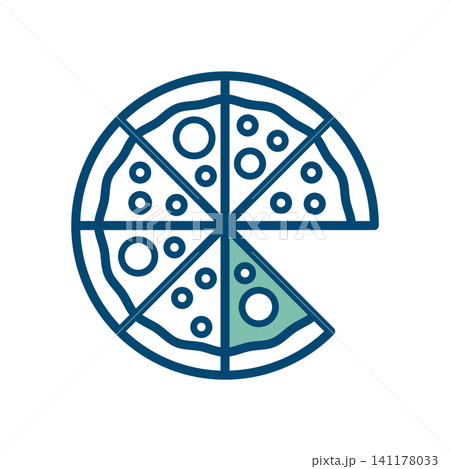 pizza icon vector design template in white background pizza icon vector design template in white background 141178033