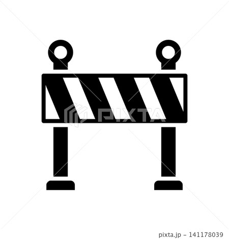 road barrier icon vector design template in white background road barrier icon vector design template in white background 141178039