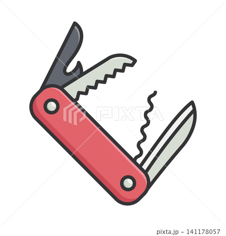 folding knife icon vector design template in white background folding knife icon vector design template in white background 141178057