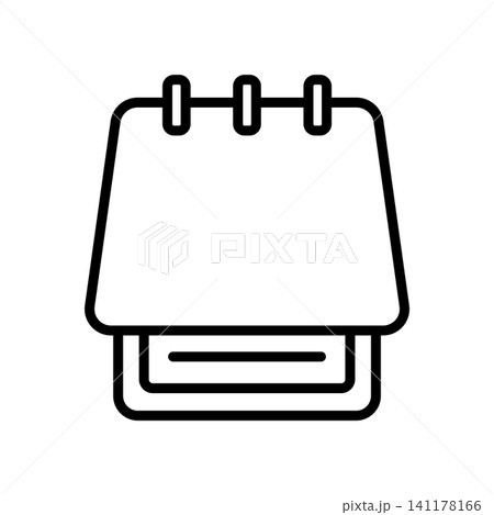 notepad icon vector design template in white background notepad icon vector design template in white background 141178166