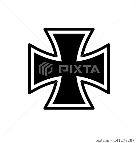christian cross icon vector design template in white background christian cross icon vector design template in white background 141178297