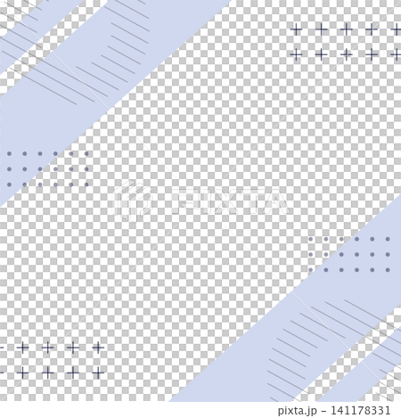 灰色斜線和孟菲斯幾何圖案邊框背景，正方形，1:1 寬高比。 141178331