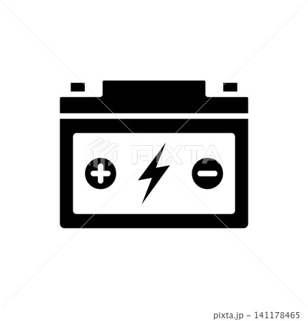 car battery icon vector design template in white background car battery icon vector design template in white background 141178465