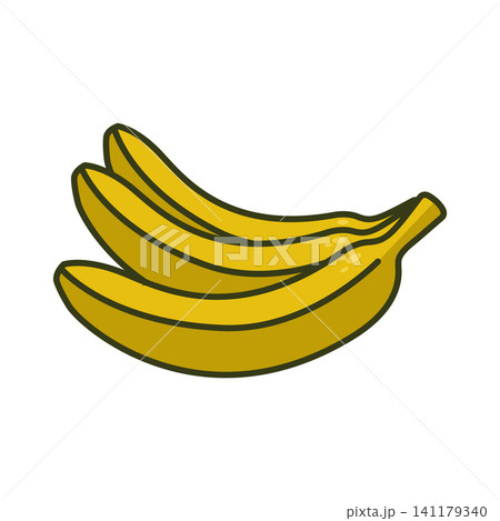 banana icon vector design template in white background banana icon vector design template in white background 141179340