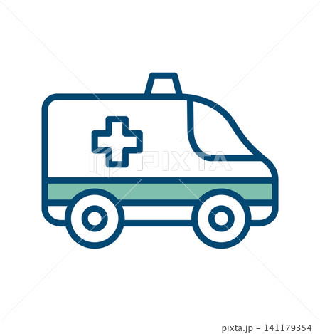 ambulance icon vector design template in white background 141179354