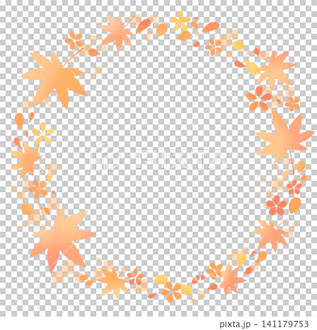 Frame material featuring softly colored autumn leaves Frame material featuring softly colored autumn leaves 141179753