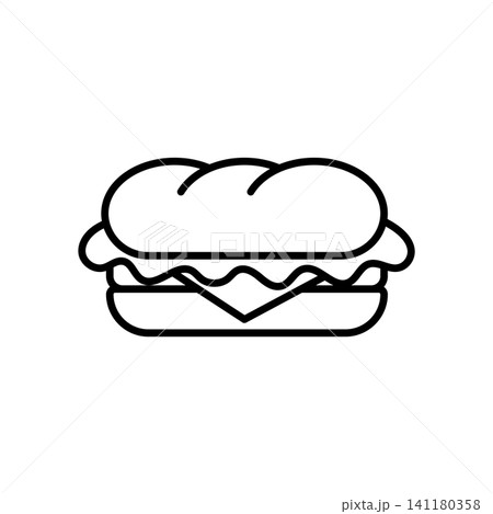 sandwich icon vector design template in white background sandwich icon vector design template in white background 141180358