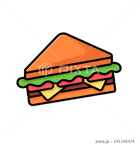 sandwich icon vector design template in white background sandwich icon vector design template in white background 141180374