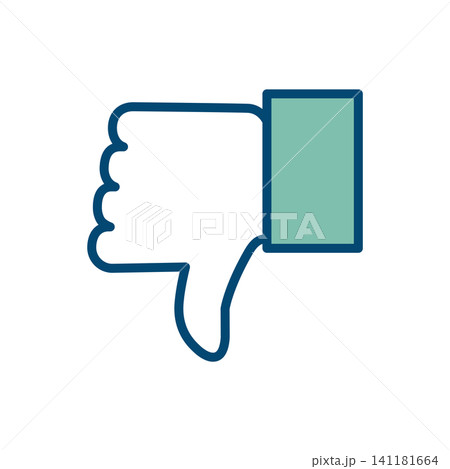 thumb up - thumb down icon vector design template in white background thumb up - thumb down icon vector design template in white background 141181664