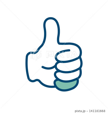 thumb up - thumb down icon vector design template in white background 141181668