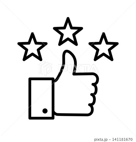 thumb up - thumb down icon vector design template in white background thumb up - thumb down icon vector design template in white background 141181670