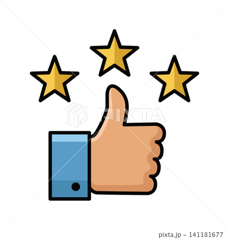 thumb up - thumb down icon vector design template in white background thumb up - thumb down icon vector design template in white background 141181677