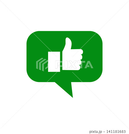 thumb up - thumb down icon vector design template in white background thumb up - thumb down icon vector design template in white background 141181683