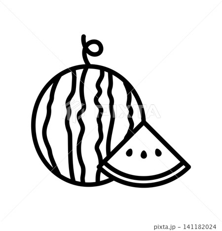 watermelon icon vector design template in white background 141182024