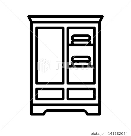 wardrobe icon vector design template in white background wardrobe icon vector design template in white background 141182054
