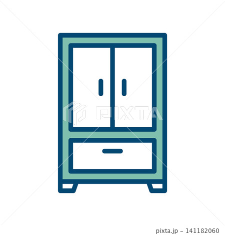 wardrobe icon vector design template in white background wardrobe icon vector design template in white background 141182060