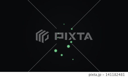 Green glowing circles on dark background Green glowing circles on dark background 141182481