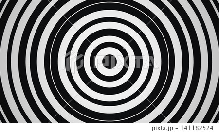 Black and white concentric circles pattern design 141182524
