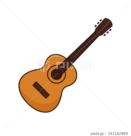 guitar icon vector design template in white background guitar icon vector design template in white background 141182909