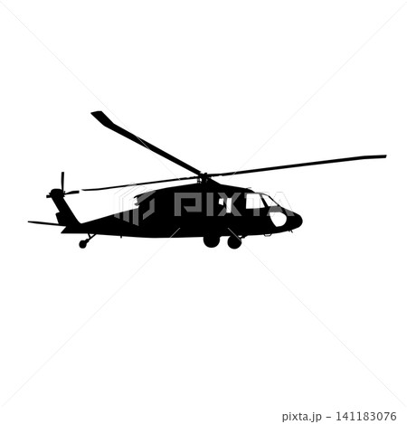 Helicopter silhouette Helicopter silhouette 141183076