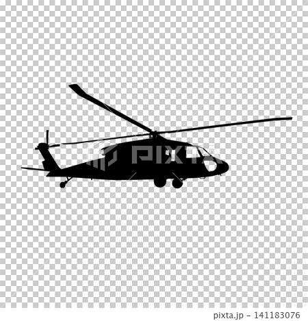 Helicopter silhouette Helicopter silhouette 141183076