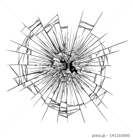 Broken Glass Radial Crack Texture Broken Glass Radial Crack Texture 141183080