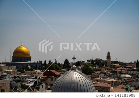View on the landmarks of Jerusalem Old City, View on the landmarks of Jerusalem Old City, 141183909
