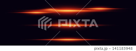 Illuminating horizontal neon energy beams creating dynamic speed line visual effects Illuminating horizontal neon energy beams creating dynamic speed line visual effects 141183948