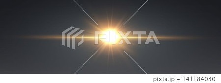 Bright light source emitting glow with starburst rays against a dark background Bright light source emitting glow with starburst rays against a dark background 141184030