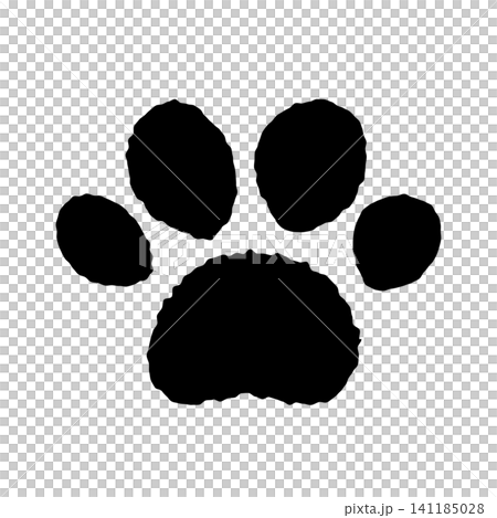 Illustration of cat and dog footprints - Cute paw prints Illustration of cat and dog footprints - Cute paw prints 141185028
