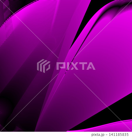 Elegant purple organic 3D shapes on black backdrop Elegant purple organic 3D shapes on black backdrop 141185835