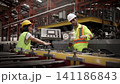 Ai using. Engineers and technicians use AI inspect industrial equipment. Worker using Ai digital tools and augmented reality technology to inspect industrial machinery. Smart ai factory innovation. 141186843