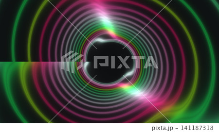 Colorful concentric circles with glowing effects 141187318