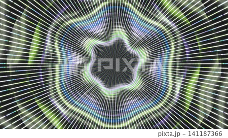 Light rays converging in a colorful pattern 141187366