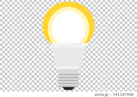 電球アイコンと照明イメージ ベクターイラスト 電球アイコンと照明イメージ ベクターイラスト 141187498