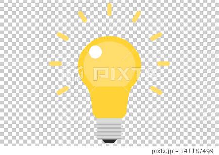 電球アイコンと照明イメージ ベクターイラスト 電球アイコンと照明イメージ ベクターイラスト 141187499