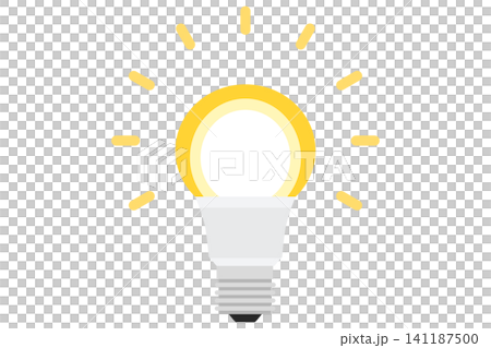 Light bulb icon and lighting image vector illustration Light bulb icon and lighting image vector illustration 141187500