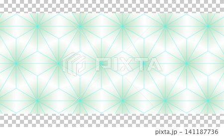 Hemp leaf pattern seamless design, mint green glowing gradient | transparent background Hemp leaf pattern seamless design, mint green glowing gradient | transparent background 141187736