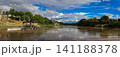 Panoramic view of the Magdalena River as it passes through Girardot Cundinamarca and Flandes Tolima, taken from the Port of Los Guamos in Girardot. 141188378
